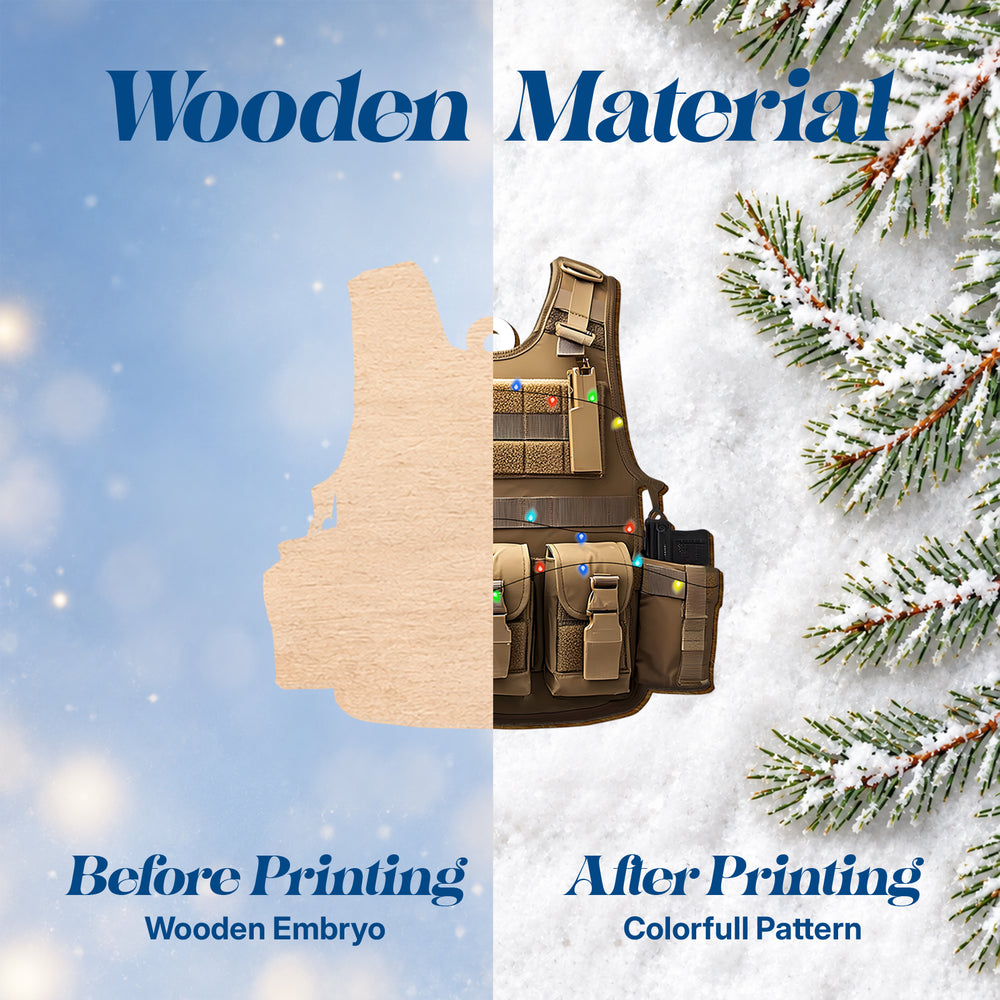 Tactical Vest – Wooden Christmas Ornament