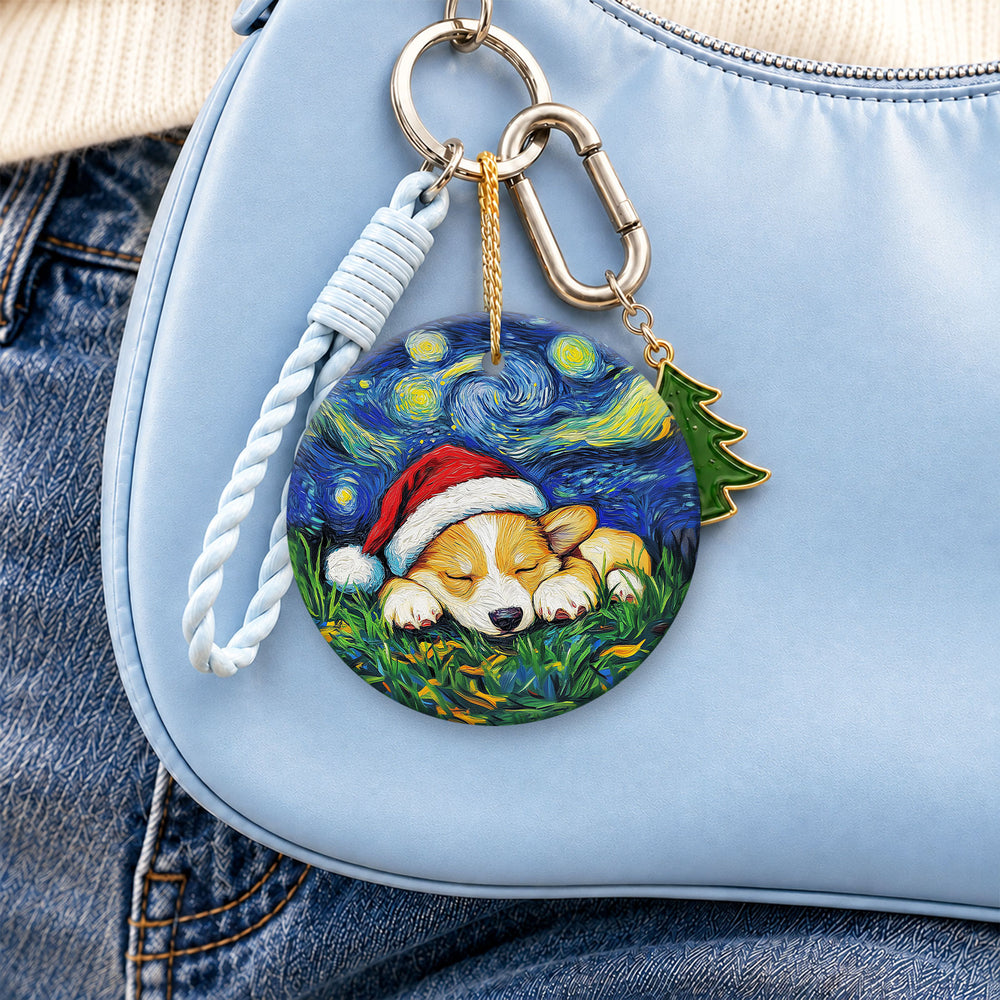 Corgi Starry Sky Ceramic Christmas Ornament 2026