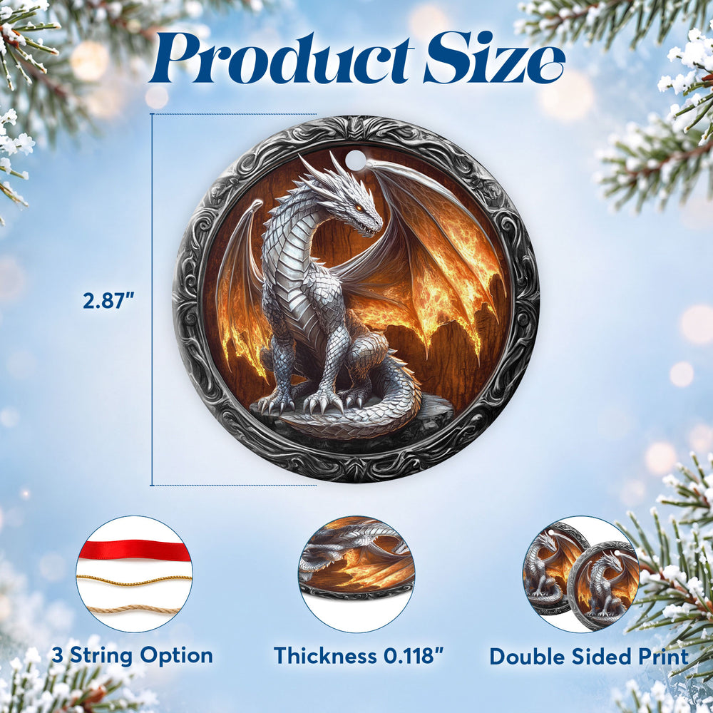 Fire Dragon – Ceramic Christmas Ornament