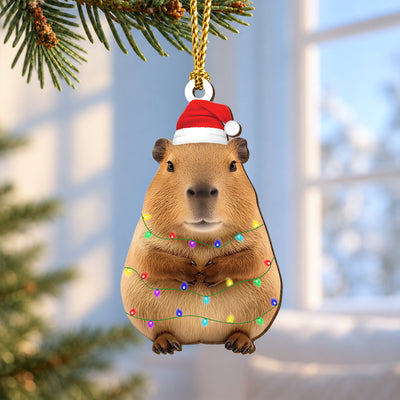 Capybara – Wooden Christmas Ornament