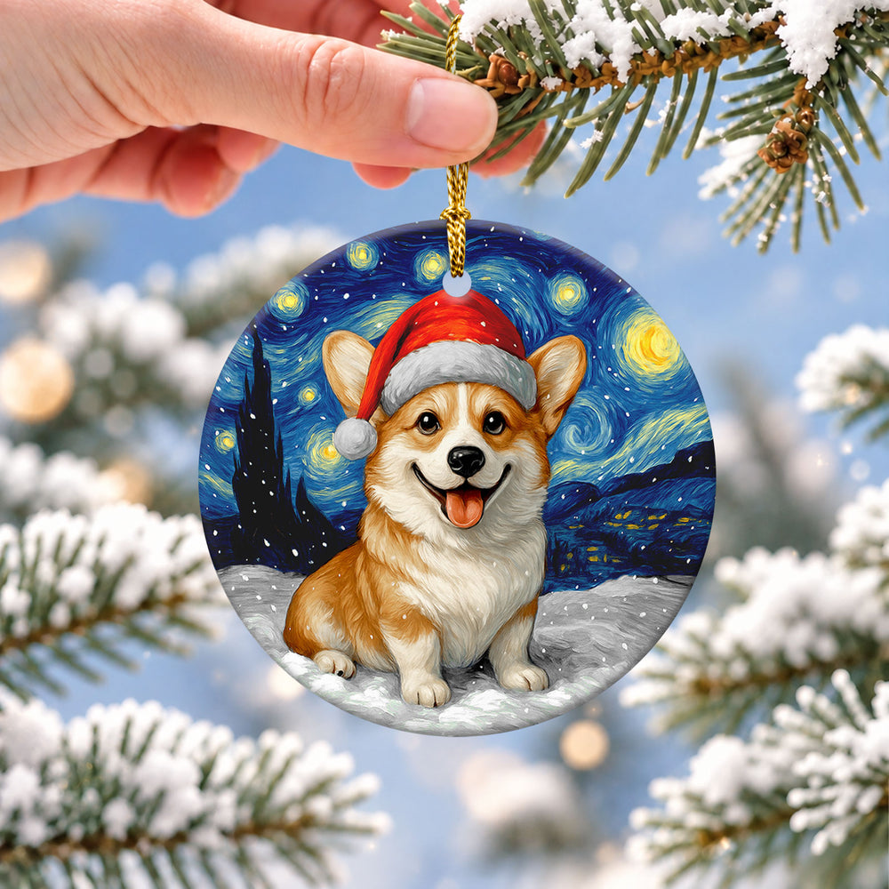Corgi Ceramic Christmas Ornament 2026
