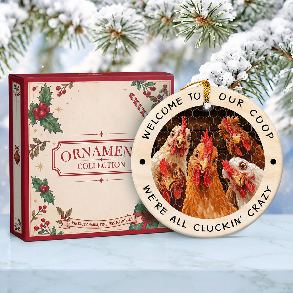 Chicken Coop Ceramic Christmas Ornament 2026