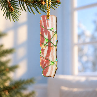 Bacon Christmas Lights – Wooden Christmas Ornament